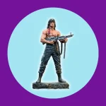 Rambo Sylvester Stallone Action Figure em Resina Escala 1:12