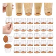 Kit 24 Peças 3,5 Protetor Para O Pé Da Cadeira Mesa Silicone 3.5