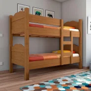 Beliche Multifuncional Premium Que Vira 2 Camas Madrid Com Grades De Proteção  Amêndoa Cor: Marrom