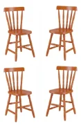 Conjunto 4 Cadeiras Jantar Madeira Eucalipto Piratini Mel