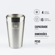 Stanley  Copo de cerveja isolado, copo empilhável Stay Chill de 473 ml, para bebidas quentes ou frias