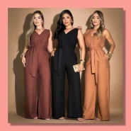 Macacão Feminino Pantalona Longo Luxo Festa Elegante Social Casual Chique