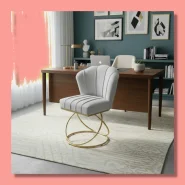 Cadeira Pétala sala de jantar Decorativa Poltrona Pétala Para Mesa de Jantar Recepção Salão Espera