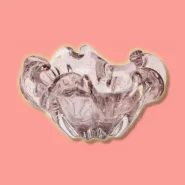 Centro De Mesa De Vidro Murano Decorativo Ametista Jolitex