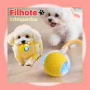 Bola de rolamento automática, brinquedo interativo para filhotes