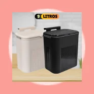 Lixeira Cesto de Lixo 09 Litros Suspensa Rose ou Preta