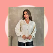 Cardigan Laço Feminino Casaco Tricot Modal Blusa Frio