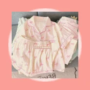 Pijama Americano com 3 peças, camisa, short e calça!