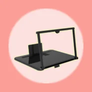 Ampliador De Tela Lente 3d Suporte Dobrável De Celular Preto