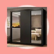 Guarda Roupa Casal Madesa Mônaco 3 Portas de Correr com Espelhos