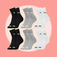 Kit 6 Pares De Meias Puma Cano Médio Sport Original