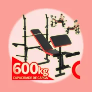 Estação de Musculação Banco para Supino com Encosto Ajustável