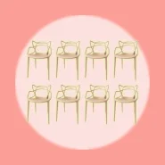 Kit 8 Cadeira Allegra Nude Área Gourmet Sala Jantar Cozinha Liso Nude