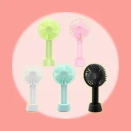 Mini Ventilador Recarregável Portátil De Mão Mesa Usb Pilha 3 velocidades