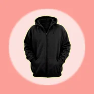 Moletom com Zíper Liso Sem Estampa Blusa de Frio Com Capuz Casaco Fechado Flanelado em Algodão Aberto Unissex Blusão