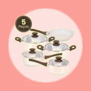 Jogo De Panelas Antiaderente Legacy 5 Peças Bege Indução Colinox