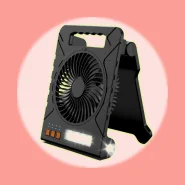Ventilador Portátil Recarregável Energia Solar Camping Potente!