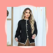 Casaco Feminino Cardigan Feminina Estilosa Botão Tricot!