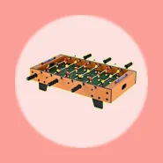 Mesa Pebolim Portátil 70cm Super Craque Master  Dm Toys Madeira