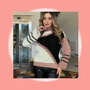 Blusa de Frio Feminina Tricot Inverno Gola Alta Manga Longa Bufante 4 cores 