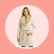Sobretudo Feminino Lã Batida Longo Inverno Casaco Quente Gola Removível 