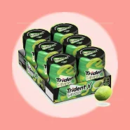 Chiclete Trident X Gamers Citrus Mix - Caixa com 6 unid de 48,3g