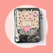 Case G para Macbook e Caderno Universitário Transparente com 4 bolsos