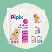 Fralda Higiênica Descartável Para Cães Pet Pipix Fêmea 6 Unidades