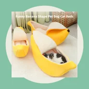 Banana Cat Bed House Funny Cute Cozy Cat Mat Beds Warm Durable.