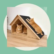 Arranhador Gato Rampa Anti Estresse Casinha Brinquedo Tóca 30x47cm ...