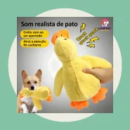 Brinquedo Interativo de Pelúcia para Cães e Gatos Pato