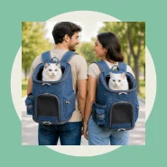 Mochila Pet para Cachorro Gato Suporta até 10kg Resistente Respirável