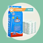 Tapete Higiênico Blue Premium Cães 80x60cm 30 Unidades