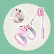 Conjunto De Coleira Para Gatos , Ajustável De Desenho Animado