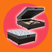 Cama Box Baú Casal + Colchão Ortopédico Resistente Pró D28 Prime