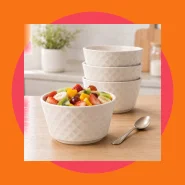 Kit Bowl Cerâmica 385ml  Frutas e Salada