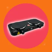 Fogão Elétrico Portátil 2 Bocas Ou 1 Boca Cooktop Mesa Inox com Controle de Temperatura 1000W/2000W
