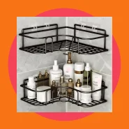 Suporte Organizador De Metal Rack De Parede Banheiro Cozinha Prateleiras Porta Shampoo