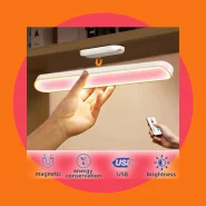 Luminária De Led Recarregável Sem Fio Com Suporte Magnético E Touch 3 cores com Controle Remoto
