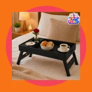 Bandeja Café Da Manhã MDF Com Pezinhos Porta Copos Funcional Mesa