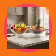 Fruteira de Mesa Acrílica PET resistente Decorativa Organizador