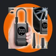 Mini Compressor De Ar Portátil Recarregável Digital USB Calibrador De Pneus