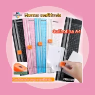 Guilhotina Cortador de Papel com Régua A4 Portátil  Fácil de Usar