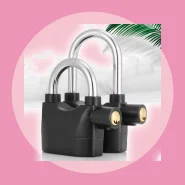 Cadeado antifurto para motocicleta com alarme sonoro