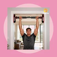 Barra de Porta Ajustável para Exercícios, Pull Up Sem Furo 65-100cm