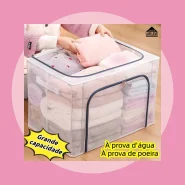 Caixa Organizadora Transparente com Zíper PVC Impermeável!
