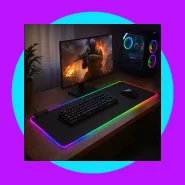 Mouse pad LED RGB Aportex Grande 800x300mm Base Antiderrapante