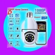 Câmera Segurança Lâmpada Wifi Full HD Sem Fio 360 Icsee Visão Noturna