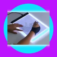 Mesa De Led Luz Branco Desenho Transposição A4