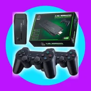 Videogame Stick 4K 64gb 2 Controles Sem Fio Console Portatil